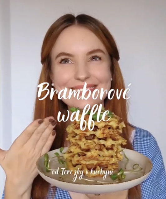 Bramborové waffle s&nbsp;uzeným tofu @terezka_v_kuchyni